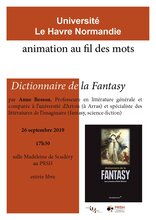 26/09/2019 - Anne Besson "Dictionnaire de la Fantasy "