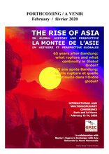 APPEL A COMMUNICATION : la montée de l'Asie en histoire et perspective globales