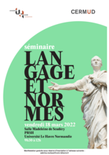 18 mars 2022 : Séminaire - Le langage et les normes